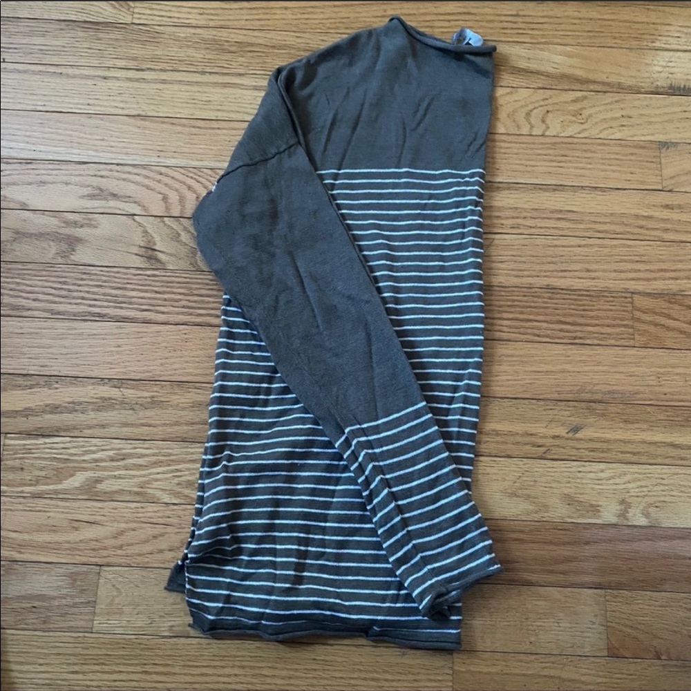 Striped Green Linen Sweater